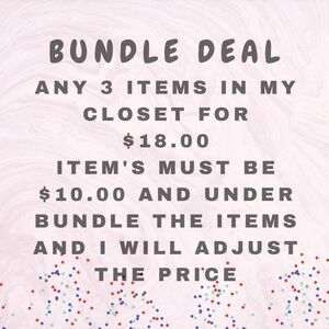 Closet Clear Out Sale!!!!🌸🌸Bundle 3 for $18